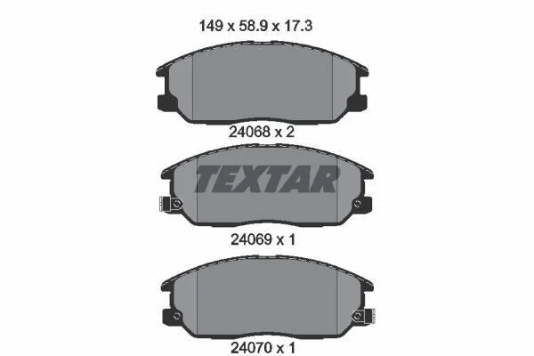Тормозные колодки дисковые, комплект TEXTAR 2406801 (фото 1)