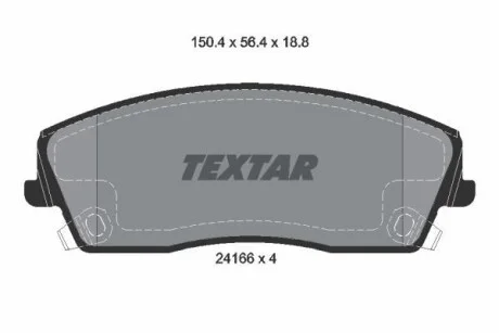 Тормозные колодки дисковые, комплект TEXTAR 2416601