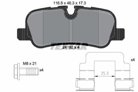 Тормозные колодки дисковые, комплект TEXTAR 2419281