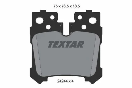 Тормозные колодки дисковые, комплект TEXTAR 2424401