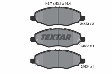 Тормозные колодки дисковые, комплект TEXTAR 2452301