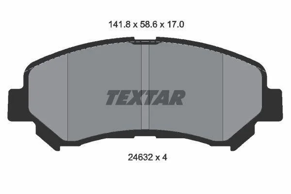 Тормозные колодки дисковые, комплект TEXTAR 2463201 (фото 1)