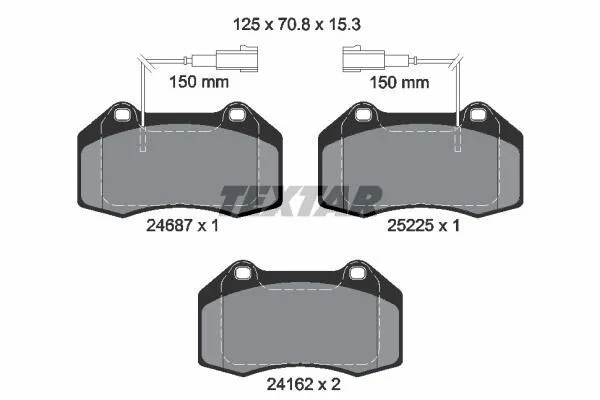 Тормозные колодки дисковые, комплект TEXTAR 2468701 (фото 1)