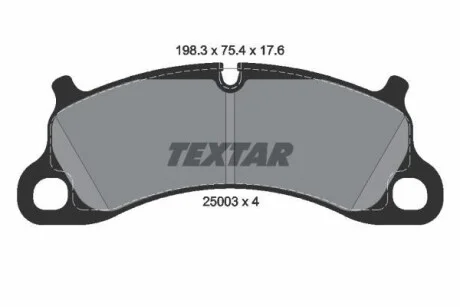 Тормозные колодки дисковые, комплект TEXTAR 2500301