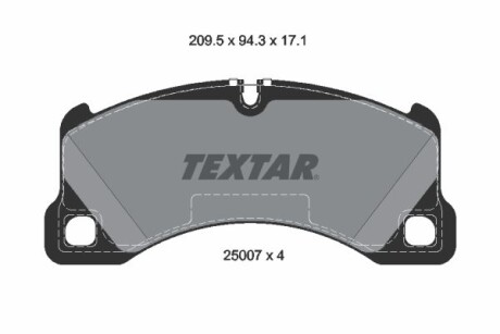 Тормозные колодки дисковые, комплект TEXTAR 2500703