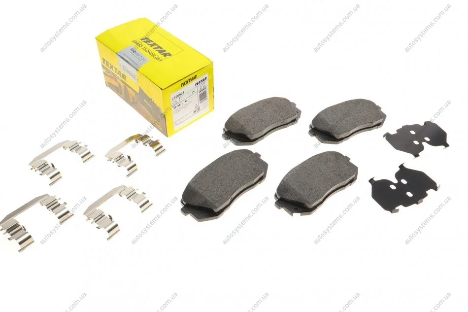 Колодки гальмівні (передні) Hyundai Sonata VI/VII 09-/Tucson 15-/ Kona 17- /Kia Pro Ceed 18-/ Sportage 15- (Mando) Q+ TEXTAR 2520504 (фото 1)