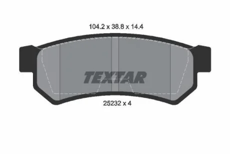 Тормозные колодки дисковые, комплект TEXTAR 2523201