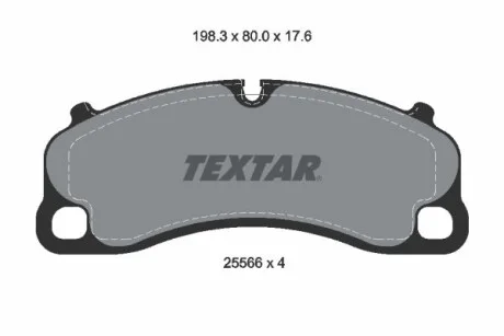 Тормозные колодки дисковые, комплект TEXTAR 2556601