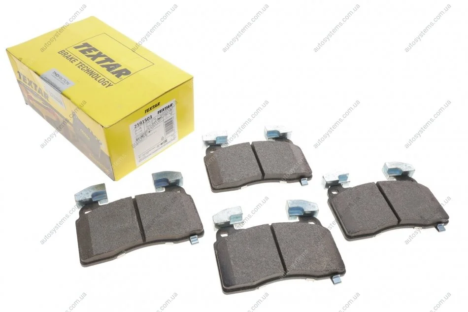 Колодки гальмівні (передні) Opel Insignia B 17-/Tesla Model S 13-16 (Brembo) Q+ TEXTAR 2591503 (фото 1)