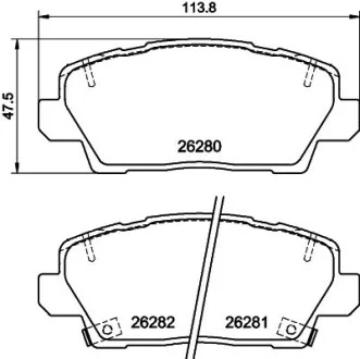 Тормозные колодки дисковые, комплект TEXTAR 2628001