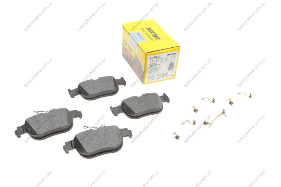 Колодки гальмівні (задні) Audi A3/VW Caddy V/Golf VIII/Skoda Octavia IV 20- (ATE) Q+ TEXTAR 2630301 (фото 1)