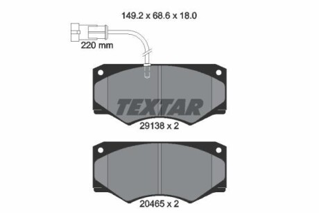 Тормозные колодки дисковые, комплект TEXTAR 2913801