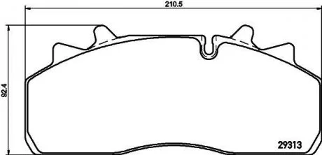 29126 29159 Колодки гальмівні SAF (SKRB9019W Intradisc plus) TEXTAR 2931302
