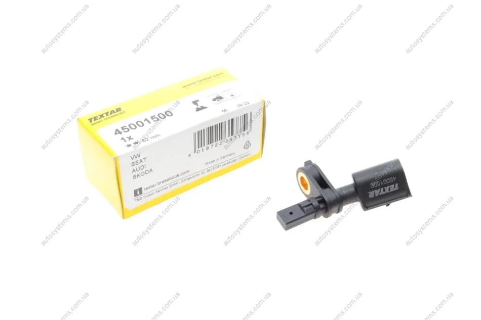 Датчик ABS (передній) VW Caddy 20-/Golf VII/Passat/Skoda Roomster 08- (R) (L=62mm) TEXTAR 45001500 (фото 1)