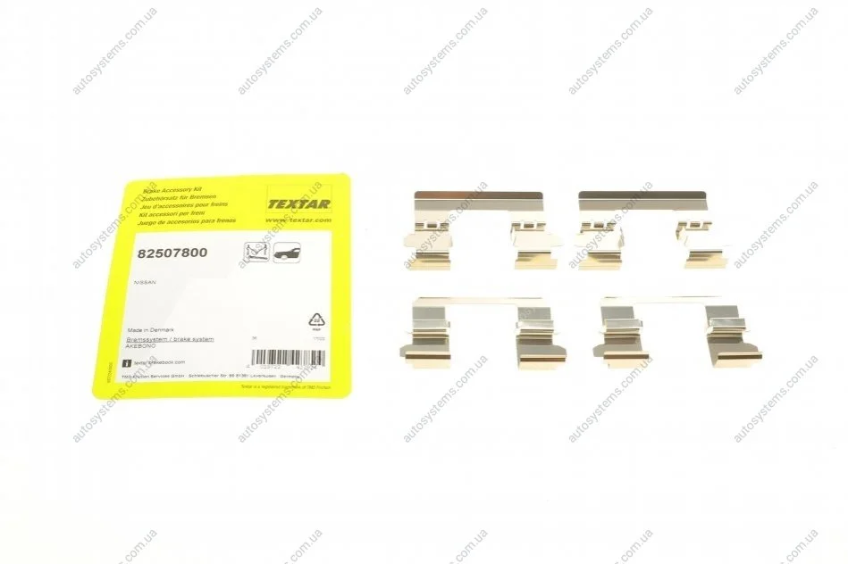 Планка супорта (переднього) притискна (к-кт) Nissan Qashqai/ X-Trail 07-13 (Akebono) TEXTAR 82507800 (фото 1)