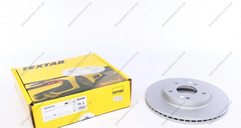 Диск гальмівний (передній) Hyundai Elantra/I30 II 11-/Kia Cee\'D/ Cerato III 13- (280x23) PRO TEXTAR 92243103 (фото 1)
