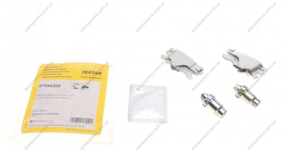 Ремкомплект колодок ручника VW T5 /BMW 3 (E90-93)/ 5 (E60/E61)/ 7 (E38/E65/E66/E67/F01/F02) TEXTAR 97044200 (фото 1)
