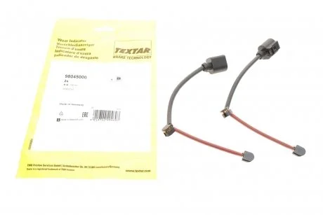 Датчик зносу гальмівних колодок (задніх) Audi Q7/Porsche Cayenne 3.0-6.0TDI 03-15 (L=230mm) (к-кт 2шт) TEXTAR 98045000