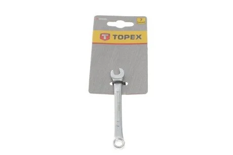 Ключ ріжково-накидний 7 mm L-100 mm Topex 35D381