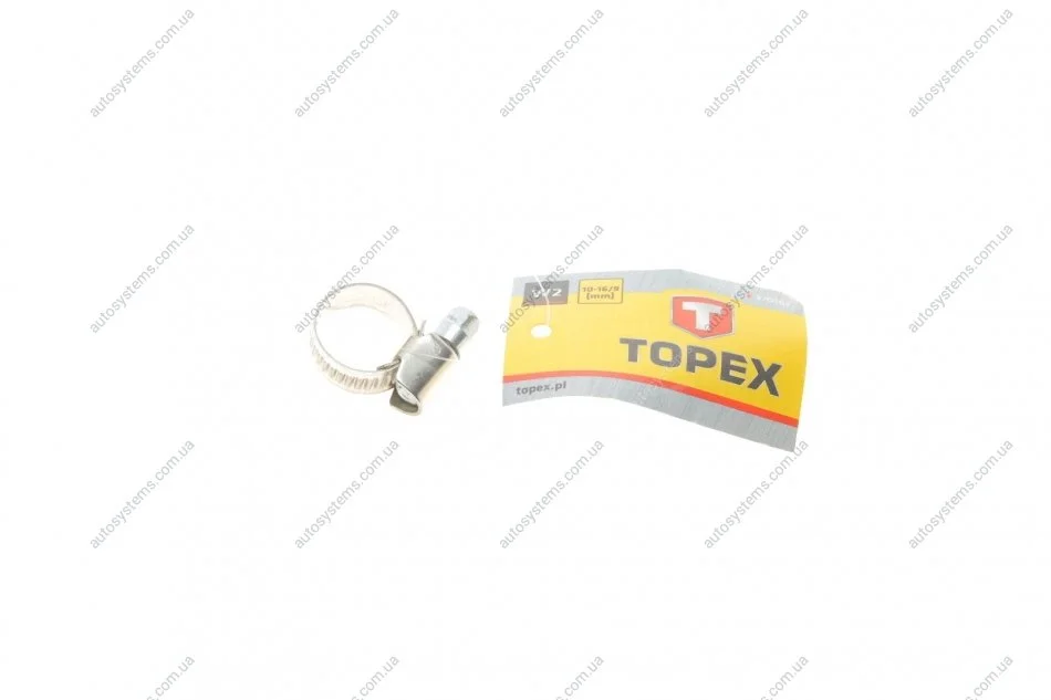 Хомут металевий (10-16/9mm) Topex 37D502 (фото 1)