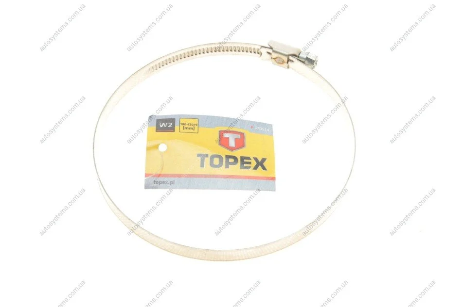 Хомут черв\'ячний Ø100-120x9 mm Topex 37D514 (фото 1)