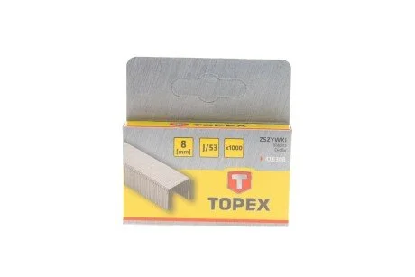 Скоби для степлера промислового (11,3x0,7x8 mm) (1000 шт) Topex 41E308