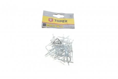 Заклепка алюмінієва (4.0х8mm) (к-кт 50шт) Topex 43E401