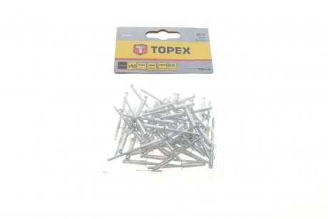 Заклепка алюмінієва (4.0х16mm) (к-кт 50шт) Topex 43E404