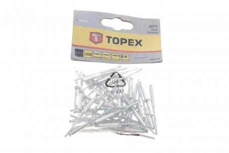 Заклепка Ø4x18 mm 50 од. Topex 43E405