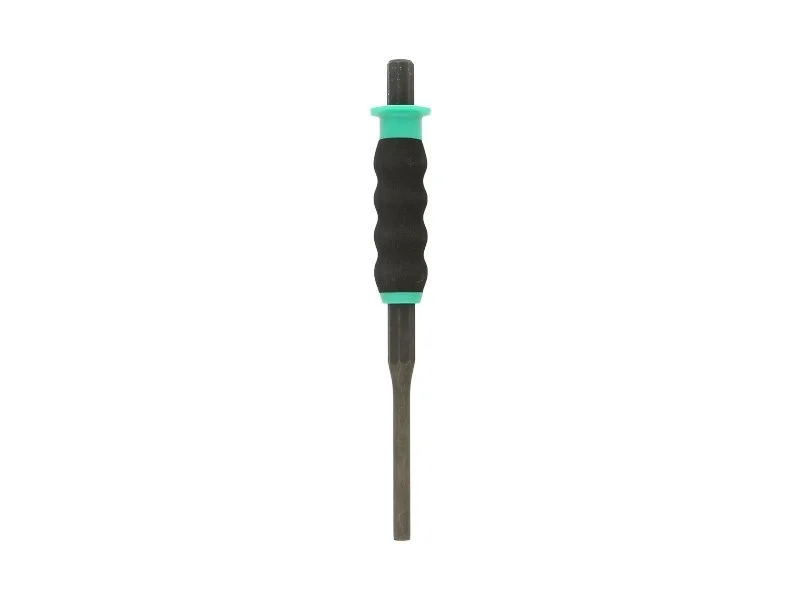 Виколотка тонкий, точний, ширина: 2 mm, довжина: 140 mm, ударний вал: 8 mm, ручка: захисна/м\'які/анти відкат, матеріал: Хром-молібденова сталь / Cr-Mo Toptul HBBA0214 (фото 1)