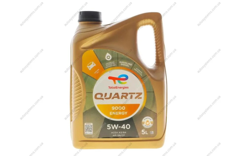 Олива 5W40 Quartz 9000 Energy (5L) (MB229.1/VW502.00/505.00) TOTAL 216609 (фото 1)
