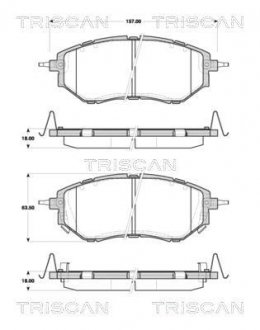 Колодки гальмівні передні TRISCAN 811068182