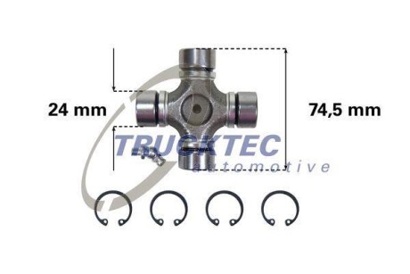 Шарнир равных угловых скоростей (ШРУС) TRUCKTEC 02.34.053