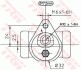 Цилиндр тормозной, колесный TRW BWC157 (фото 2)