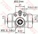 Цилиндр тормозной, колесный TRW BWH377 (фото 2)