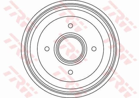 Тормозной барабан задний TRW DB4066