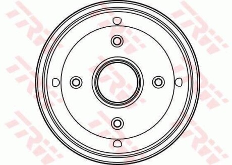 Тормозной барабан задний TRW DB4124
