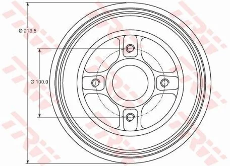 Тормозной барабан со ступичным подшипником в сборе TRW DB4214MR