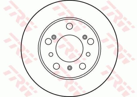 Тормозной диск передний невентилируемый TRW DF1114