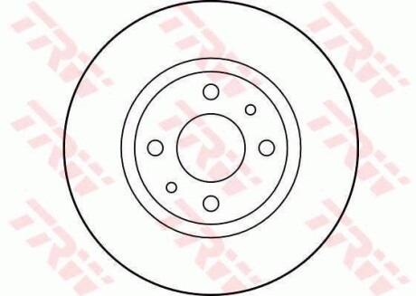 Тормозной диск передний невентилируемый TRW DF1744
