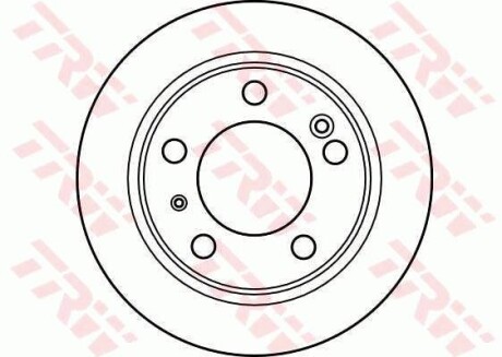 Тормозной диск задний невентилируемый TRW DF2583