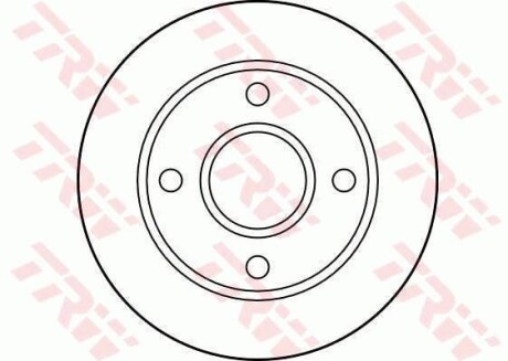 Тормозной диск передний невентилируемый TRW DF2752