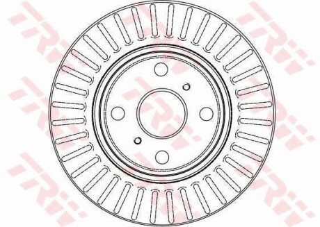 Тормозной диск передний вентилируемый TRW DF4058