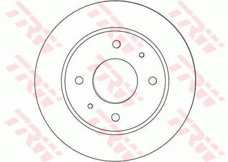 Тормозной диск задний невентилируемый TRW DF4463