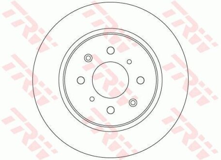 Тормозной диск задний невентилируемый TRW DF6318