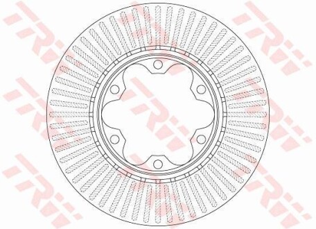 Тормозной диск передний вентилируемый TRW DF6481