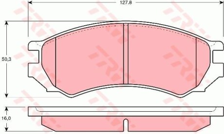 Тормозные колодки дисковые COTEC, комплект TRW GDB1005