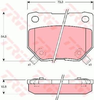 Тормозные колодки дисковые COTEC, комплект TRW GDB1007