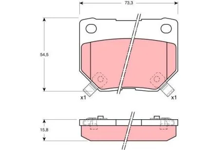 Тормозные колодки дисковые COTEC, комплект TRW GDB1007