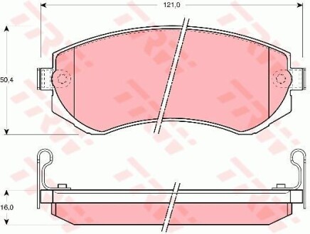 Тормозные колодки дисковые COTEC, комплект TRW GDB1009